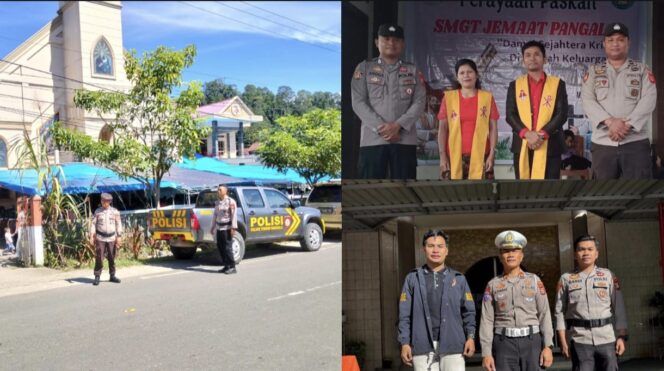 
					Personil Polres Toraja Utara saat melaksanakan pengamanan perayaan Paskah. Foto: Istimewa/Vressnews