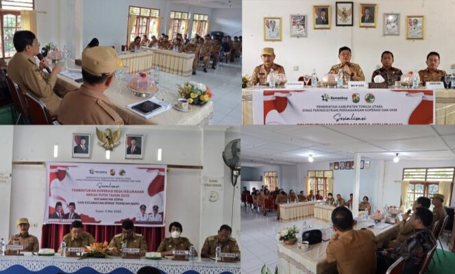 
					Sosialisasi Koperasi Merah Putih di Lembang dan Kelurahan yang ada di Toraja Utara. Foto: Istimewa/Vressnews