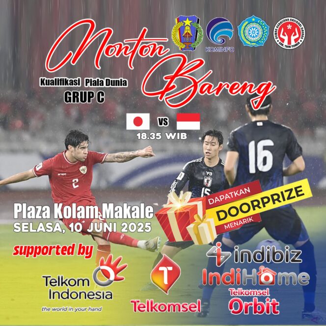 
					TP PKK Tana Toraja Gelar Nonton Bareng Indonesia vs Jepang di Plaza Kolam Makale, Ada Doorprize Menarik!