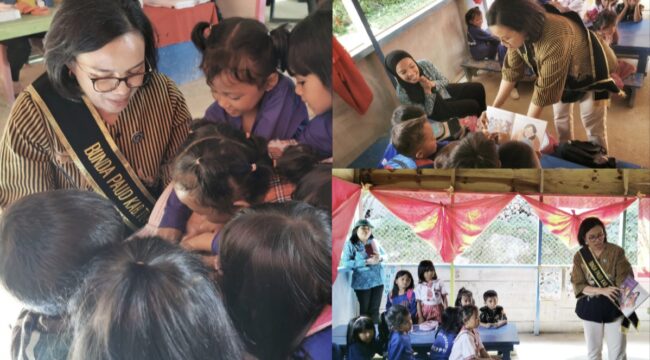 Kunjungan kerja Bunda PAUD Toraja Utara, Damayanti Batti di Sejumlah TK yang ada di Baruppu pada Kamis (5/6/2025). Foto: Istimewa