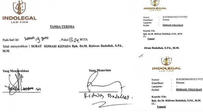 
					Surat Somasi dari Indolegal Law Firm. Foto: Istimewa