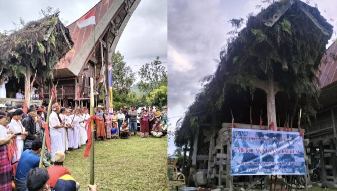 
					Ritual adat Ma'sossoran Rengnge' digelar di Tongkonan Ka'pun, Selasa (12/8/2025). Foto: Dok. Istimewa