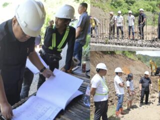 Yosia Rinto Kadang, Anggota DPRD Sulawesi Selatan saat meninjau pekerjaan jalan di Tana Toraja, di Kecamatan Malimbong Balepe pada Rabu (27/8/2025). Foto: Istimewa