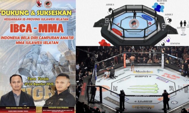 
					Kejuaraan MMA Amatir Pertama Sulawesi Selatan Digelar di Tana Toraja Gunakan Arena Octagon UFC