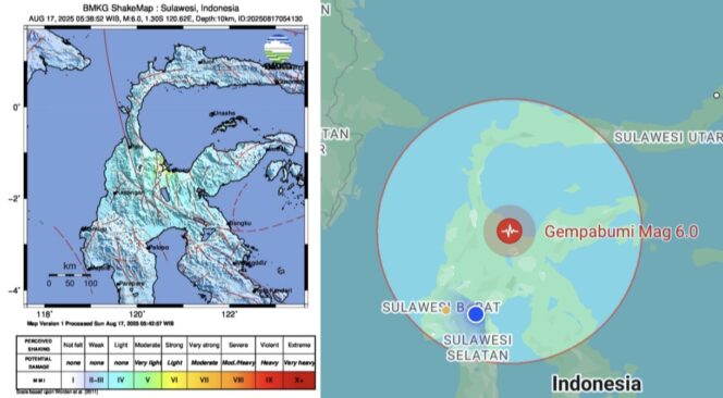 
					Gempa 6.0 Skala richter Guncang Poso - Sulawesi Tengah. Foto: Dok. Istimewa