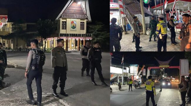 Patroli Gabungan Polres Toraja Utara bersama Kodim 1414/Tator di Torut jaga Kamtibmas. Foto: Istimewa
