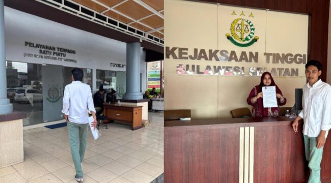 Celebes Law And Transparency (CLAT) secara resmi mengajukan pengaduan ke Kejaksaan Tinggi Sulawesi Selatan. Foto: Istimewa