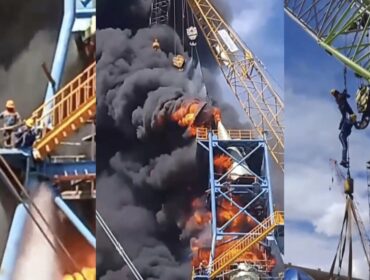 Insiden kebakaran di kawasan industri PT IMIP Morowali, pada Minggu (12/10/2025). Foto: Istimewa