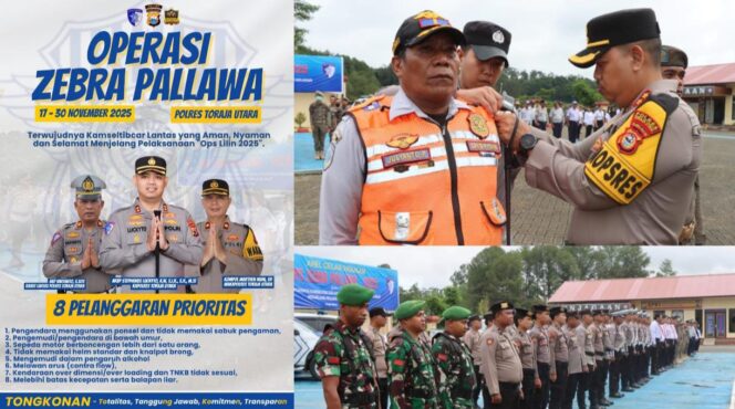 
					Operasi Kepolisian Kewilayahan Zebra Pallawa 2025 Polres Toraja Utara. Dok: Istimewa/Vressnews