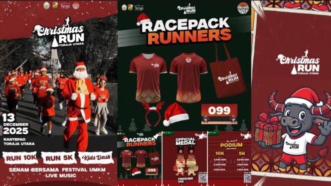 
					Christmas Run 2025 Toraja Utara. Dok: Istimewa