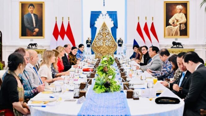 
					Presiden Republik Indonesia Prabowo Subianto menerima kunjungan Ratu Máxima dari Belanda di Istana Merdeka, Jakarta, pada Kamis, 27 November 2025. Foto: BPMI Setpres