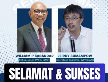 William Sabandar Ketua Umum PNPS GMKI, dan Jeirry Sumampouw Sekertaris Jenderal PNPS GMKI Periode 2025-2028. Foto: Dok. Pengurus Pusat GMKI