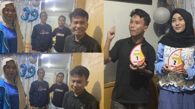 
					Marsel Takko raih juara 1 lomba penyiar yang dilakukan dalam rangka 39 tahun Radio Nebula, Kamis (20/11/2025). Foto: Istimewa