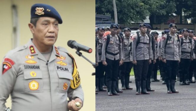 
					Kapolda Sulsel pimpin Apel pemberangkatan personel BKO Brimob ke Aceh. Foto: Istimewa