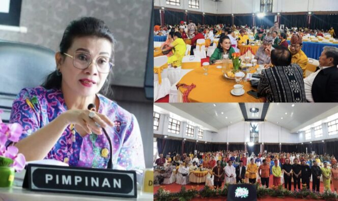 
					Firmina Tallulembang Anggota DPRD Sulsel salat menghadiri Toraya Ma'kombongan di Tana Toraja, pada Selasa (16/12/2025). Foto: Istimewa