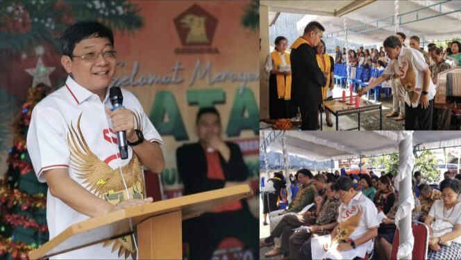 
					Natal bersama DPC Partai Gerindra Toraja Utara. Foto: Istimewa