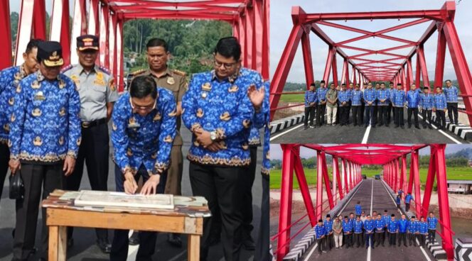 
					Peresmian Jembatan Ne' Gandeng di Malakiri, Toraja Utara, Senin (26/1/2026). Foto: Istimewa