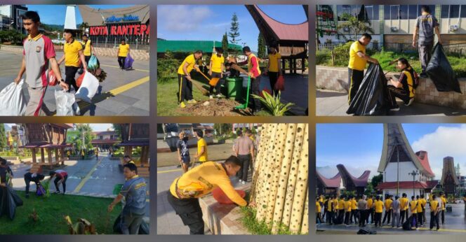 
					Polres Toraja Utara Gelar Aksi Kerja Bakti, Wujudkan Indonesia Bersih