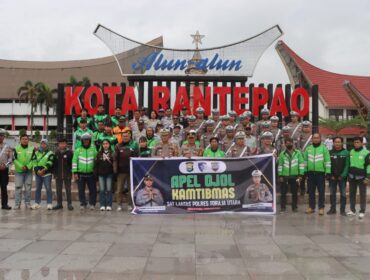 Polres Toraja Utara gelar Apel Ojol Kamtibmas. Foto: Istimewa
