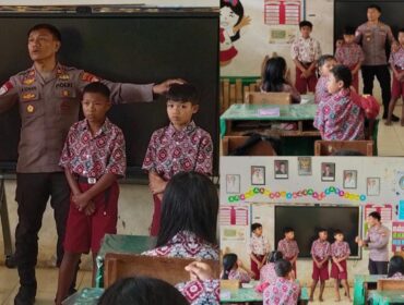 Iptu. Anton Tonapa, Kapolsek Sesean edukasi Siswa-siswi di SDN 5 Sesean Suloara, Kamis (12/2/2026). Foto: Istimewa