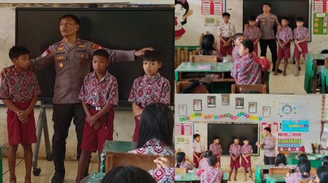 
					Iptu. Anton Tonapa, Kapolsek Sesean edukasi Siswa-siswi di SDN 5 Sesean Suloara, Kamis (12/2/2026). Foto: Istimewa