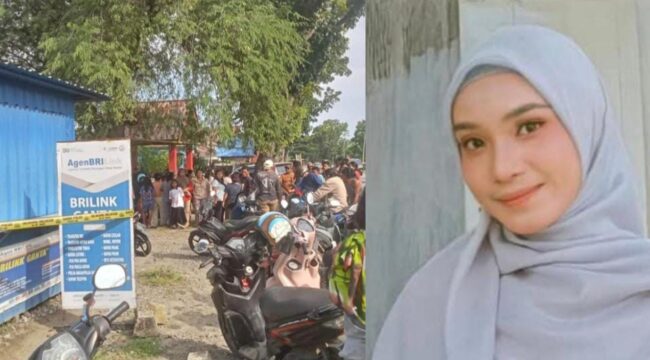 Lokasi kejadian perampokan BRILink yang menewaskan Ririn (31). Foto: Istimewa