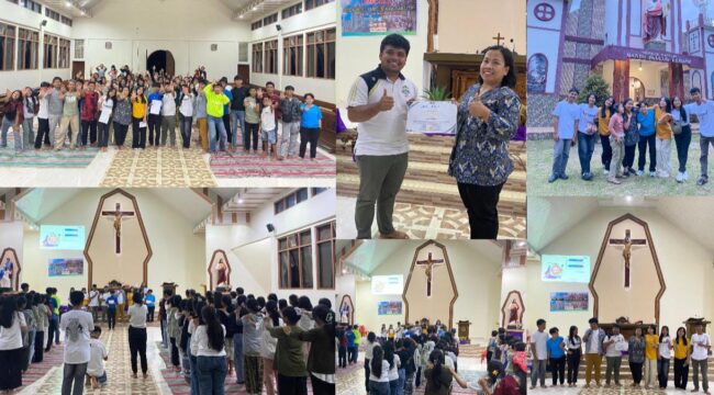 Smart Soul Club (SSC) secara resmi bersama Orang Muda Katolik (OMK) Paroki Kristus Imam Agung Abadi Sangalla menandatangani Komitmen Anti Bullying. Foto: Istimewa