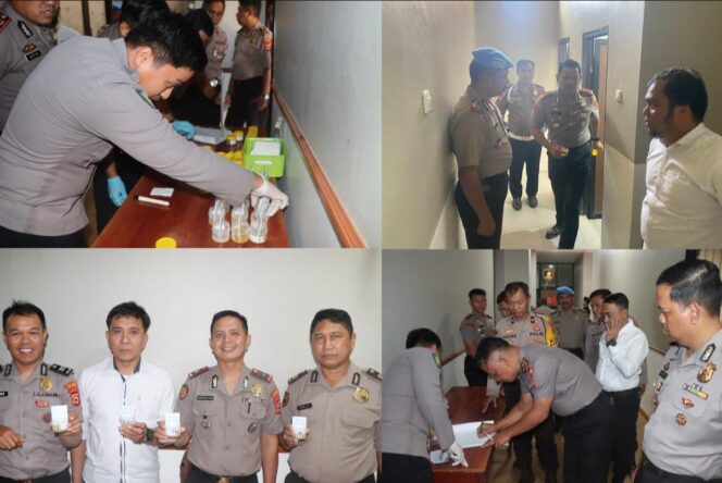 
					Jajaran Polres Toraja Utara gelar Test Urine. Foto: Istimewa