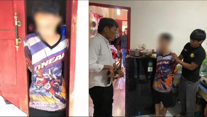 
					Pelaku IA (18) saat diamankan Polisi. Foto: Istimewa