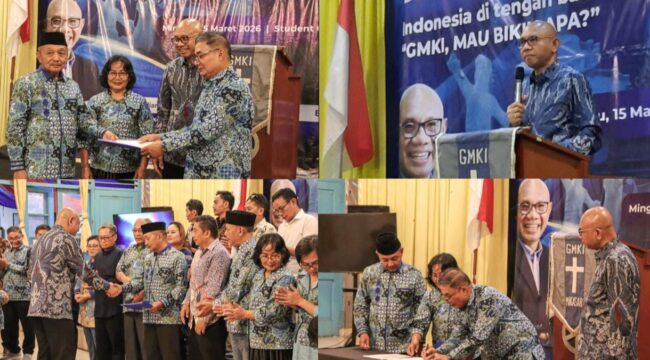 Pelantikan Pengurus Cabang Perkumpulan Senior (PCPS) GMKI Makassar periode 2026-2029. Foto: Istimewa