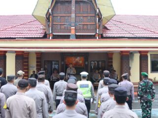 Apel pengamanan malam takbiran dan shalat Idul Fitri 2026. Foto: Istimewa