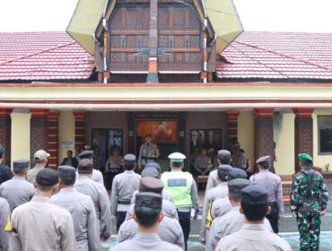 Apel pengamanan malam takbiran dan shalat Idul Fitri 2026. Foto: Istimewa