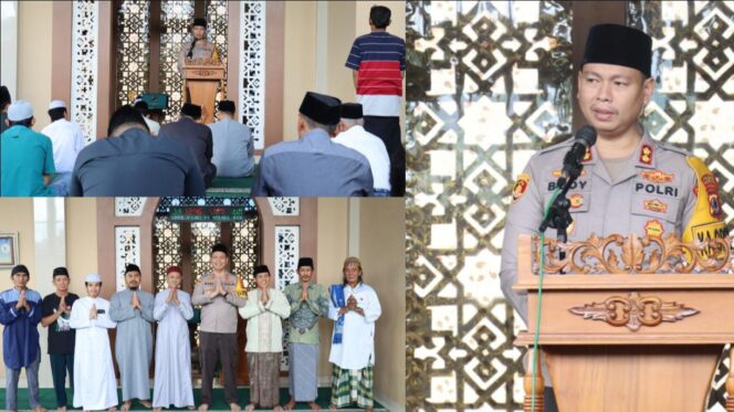 
					Kapolres Tana Toraja AKBP Budi Hermawan, bertindak selaku khatib Jumat di Masjid Taqwa Kampung Baru Makale. Foto: Istimewa