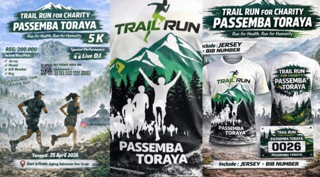 Trail Run for Charity Passemba Toraya. Foto: Istimewa/Vressnews