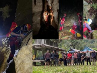 Tim Speleologi Korps Pencinta Alam Universitas Hasanuddin saat temukan Gua di Buntu Kandora. Foto: Istimewa