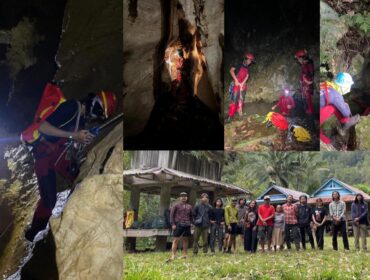 Tim Speleologi Korps Pencinta Alam Universitas Hasanuddin saat temukan Gua di Buntu Kandora. Foto: Istimewa