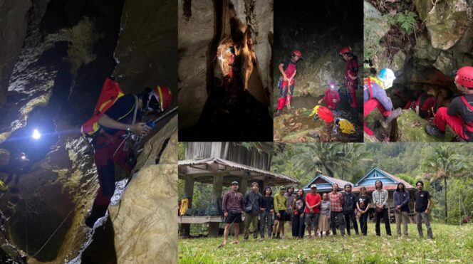 
					Tim Speleologi Korps Pencinta Alam Universitas Hasanuddin saat temukan Gua di Buntu Kandora. Foto: Istimewa