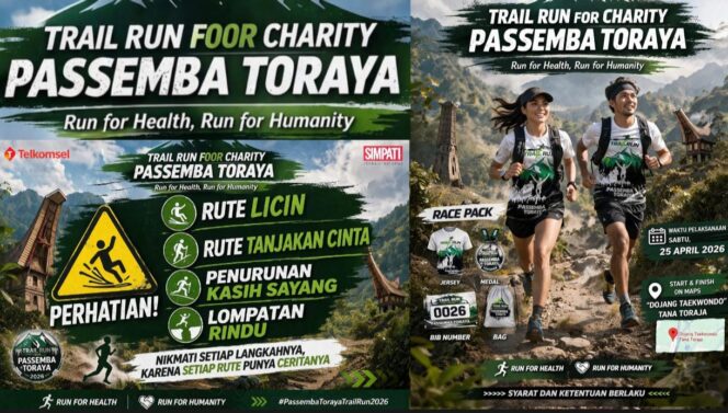 
					Trail Run for Charity Passemba Toraya 2026. Foto: Istimewa
