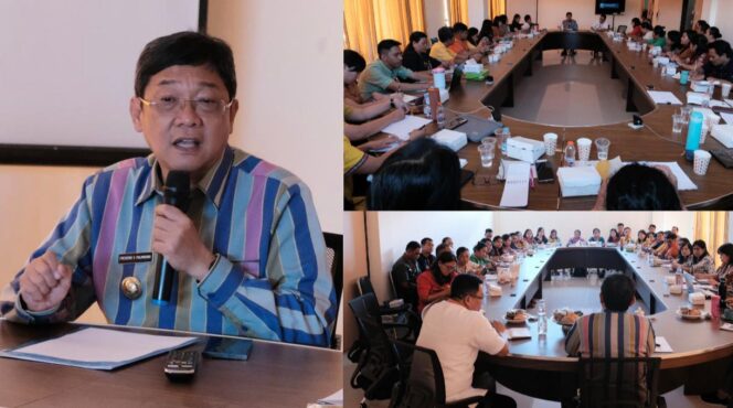 
					Bupati Toraja Frederik Victor Palembang saat Rapat Koordinasi Peningkatan Kinerja Pelayanan Kesehatan. Foto: Istimewa