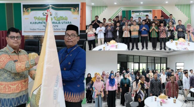 Wakil Bupati Toraja Utara lepas 19 kafilah Kabupaten Toraja Utara untuk mengikuti ajang Musabaqah Tilawatil Qur’an (MTQ) ke-XXXIV Tingkat Provinsi Sulawesi Selatan Tahun 2026. Foto: Istimewa