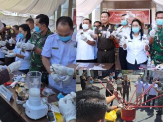 Kejaksaan Negeri Tana Toraja melakukan kegiatan pemusnahaan BB tindak pidana umum yang dinyatakan telah berkekuatan hukum tetap atau incracht. Foto: Istimewa