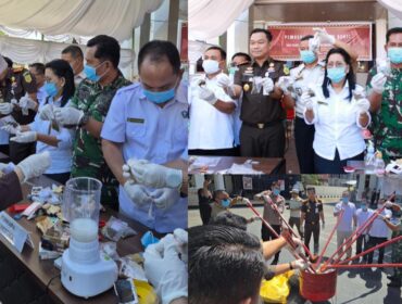 Kejaksaan Negeri Tana Toraja melakukan kegiatan pemusnahaan BB tindak pidana umum yang dinyatakan telah berkekuatan hukum tetap atau incracht. Foto: Istimewa