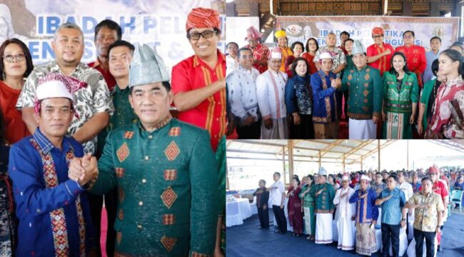 Pengurus KKT Sulawesi Utara saat bersama Yulius Selvanus Lumbaa Ketua Umum PMTI. Foto: Istimewa