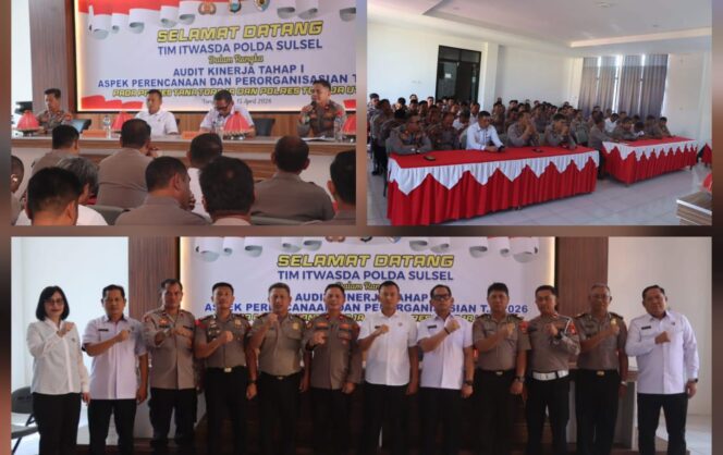 
					Audit Kinerja Tahap I Tahun 2026 aspek perencanaan dan pengorganisasian yang digelar di Polres Toraja Utara. Foto: Istimewa