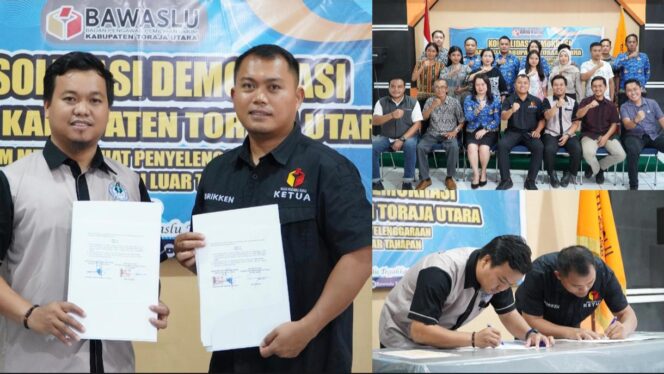 
					Bawaslu Toraja Utara gelar penandatanganan Nota Kesepahaman (MoU) dengan PPGT. Foto: Istimewa