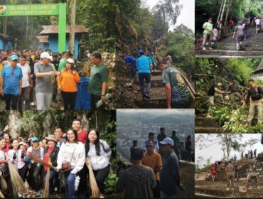 Bupati Toraja Utara Frederik Victor Palimbong dan Ketua TP-PKK Damayanti Batti pimpin kegiatan Kurve di Objek Wisata Buntu Singki', Jumat (17/4/2026). Foto: Istimewa