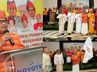 Ketua PMTI Kota Makassar, Amson Padolo (kiri). Foto: Istimewa