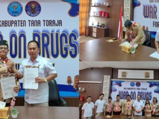 Penandatanganan kerjasama pembentukan Satuan Karya Pramuka Anti Narkoba. Foto: Istimewa/Vressnews
