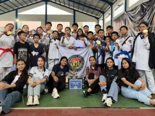 Atlet Kontingen Taekwondo Tana Toraja saat usai berlaga di Turnamet Celebes Championship 2026. Foto: Istimewa