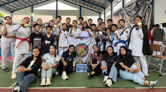 Atlet Kontingen Taekwondo Tana Toraja saat usai berlaga di Turnamet Celebes Championship 2026. Foto: Istimewa